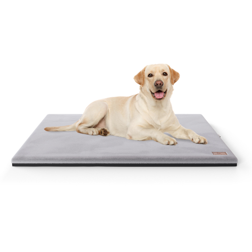 Knuffelwuff orthopedische knuffelzachte hondenmat Berrith van zacht imitatiekonijnenbont 100x70 cm grijs